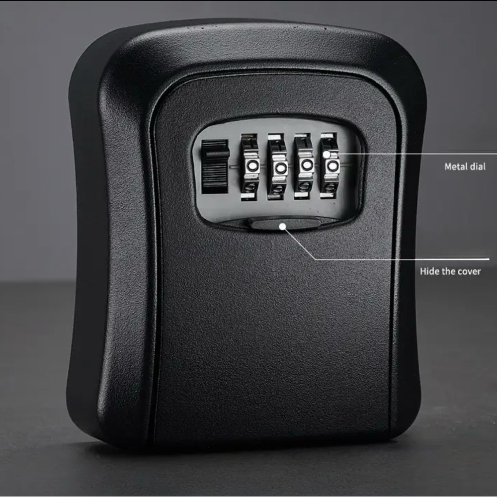 NEW Black Combination Lock Box